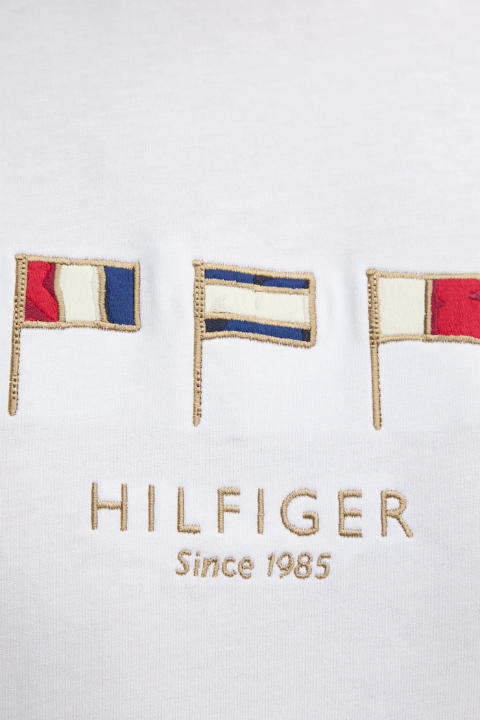 Βαμβακερό μπλουζάκι Tommy Hilfiger MW0MW38616 λευκό