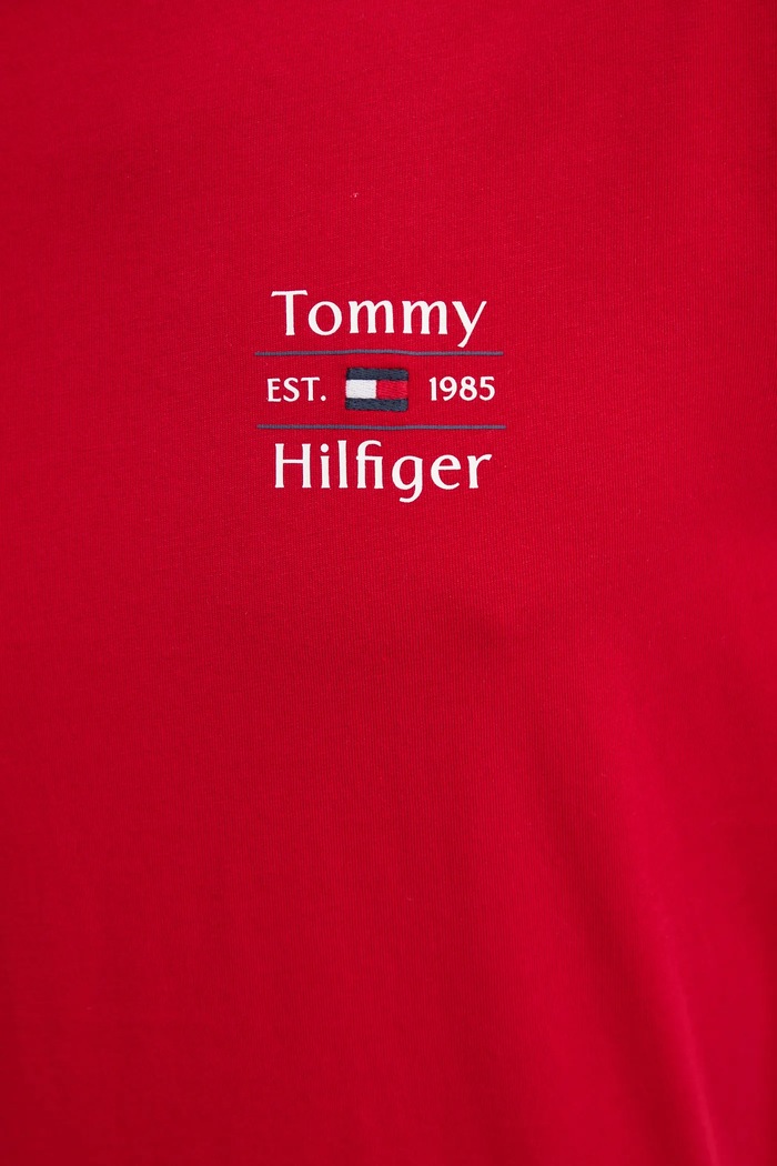 Βαμβακερό μπλουζάκι Tommy Hilfiger MW0MW38622 κόκκινο
