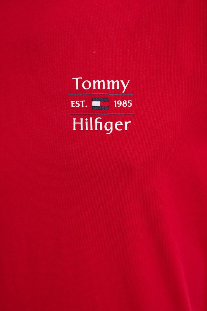 Βαμβακερό μπλουζάκι Tommy Hilfiger MW0MW38622 κόκκινο