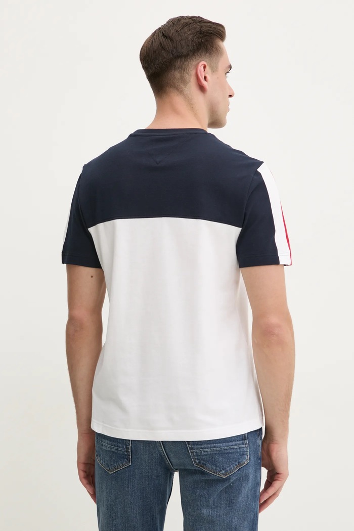 Îmbrăcăminte Tommy Hilfiger tricou din bumbac MW0MW39170 bleumarin