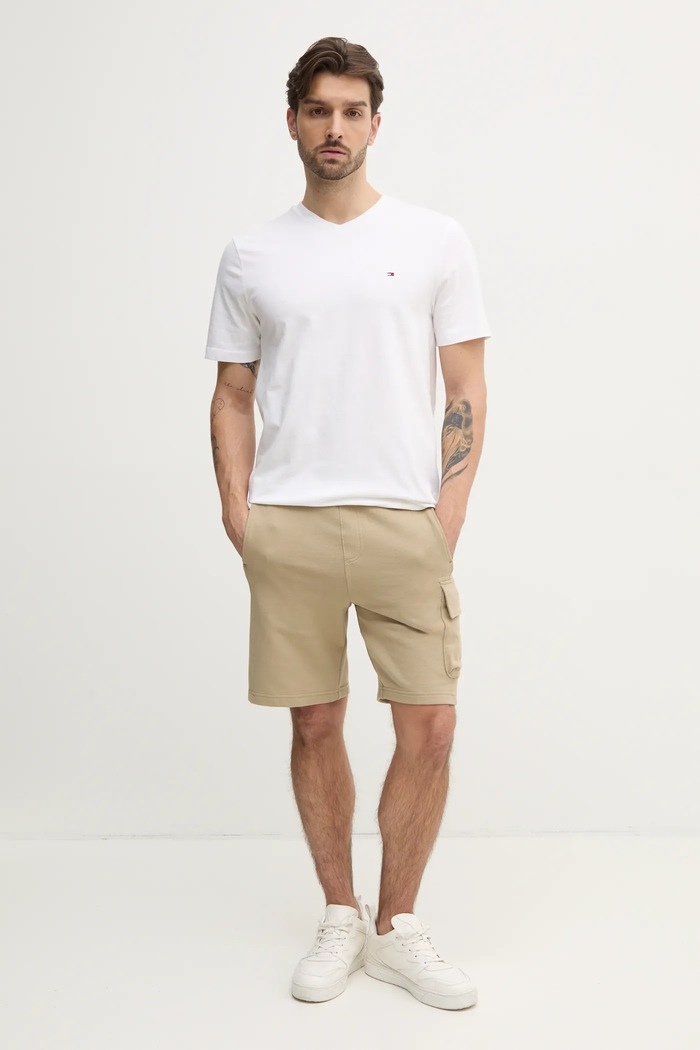 Tommy Hilfiger t-shirt Ανδρικό βαμβακερό MW0MW39249 λευκό SS26
