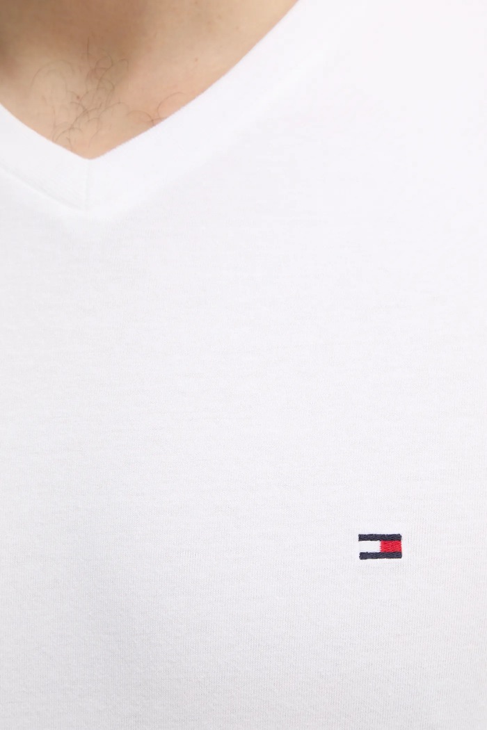 Tommy Hilfiger t-shirt Ανδρικό βαμβακερό MW0MW39249 λευκό