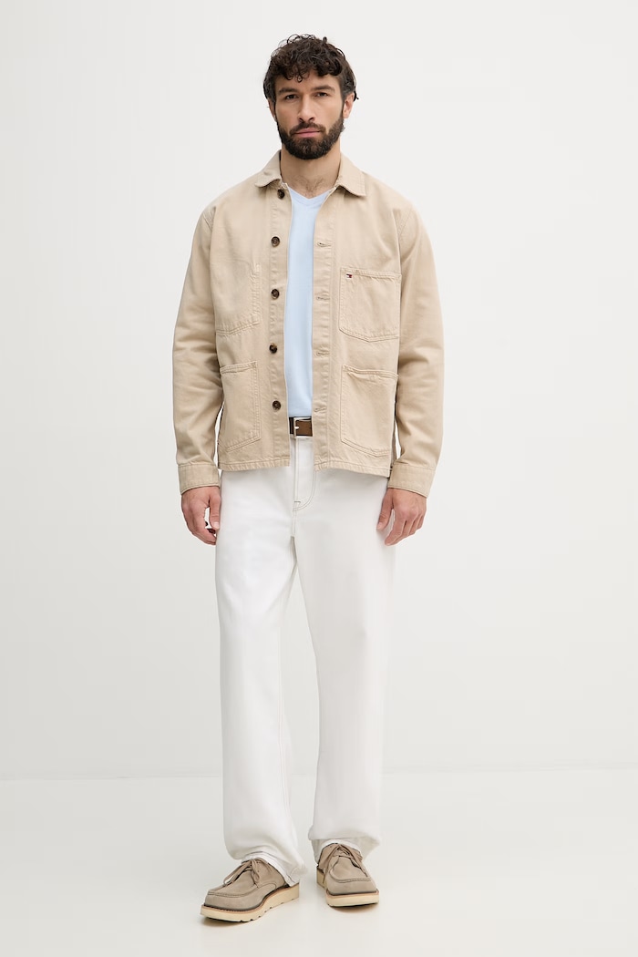 Tommy Hilfiger tricou bărbătesc din bumbac MW0MW39249 albastru SS26