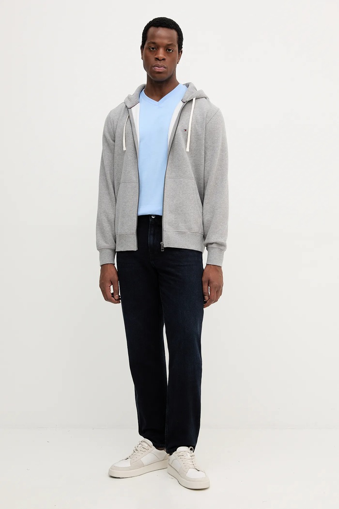 Tommy Hilfiger tricou bărbați din bumbac MW0MW39249 albastru SS26