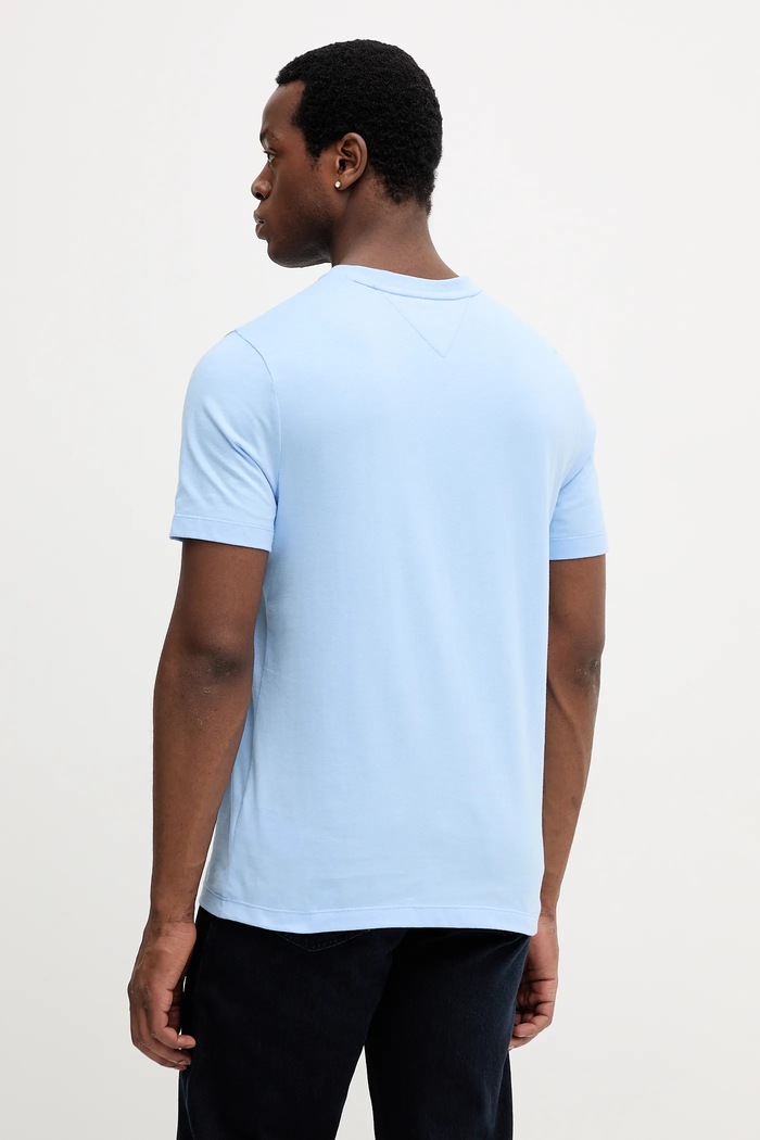Îmbrăcăminte Tommy Hilfiger tricou bărbați din bumbac MW0MW39249 albastru