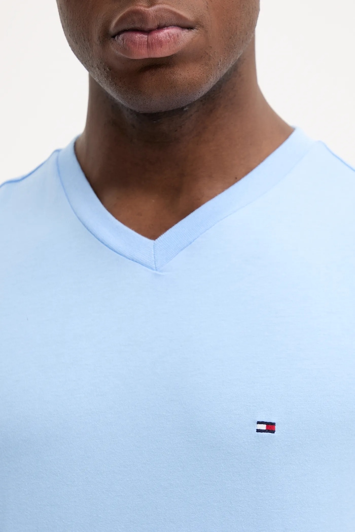 Tommy Hilfiger tricou bărbați din bumbac MW0MW39249 albastru