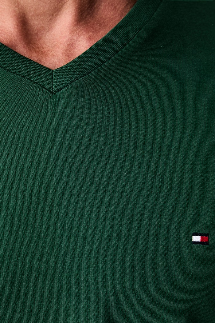 Tommy Hilfiger T-shirt męski bawełniany MW0MW39249 zielony