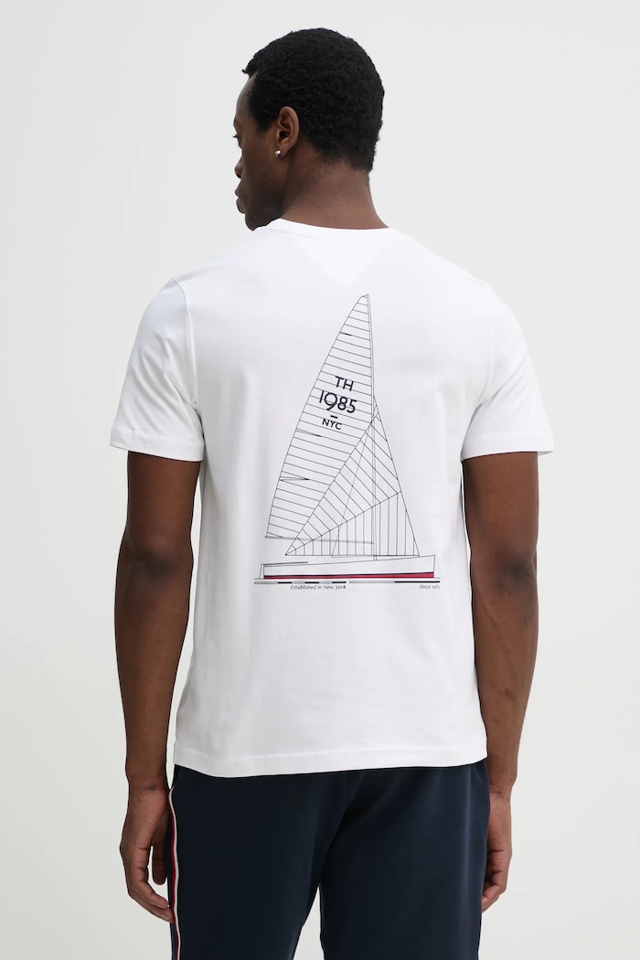 Îmbrăcăminte Tommy Hilfiger tricou din bumbac MW0MW38614 alb