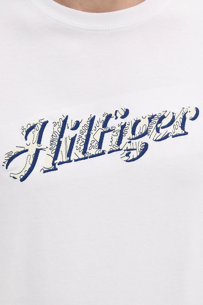 Памучна тениска Tommy Hilfiger бял MW0MW38642