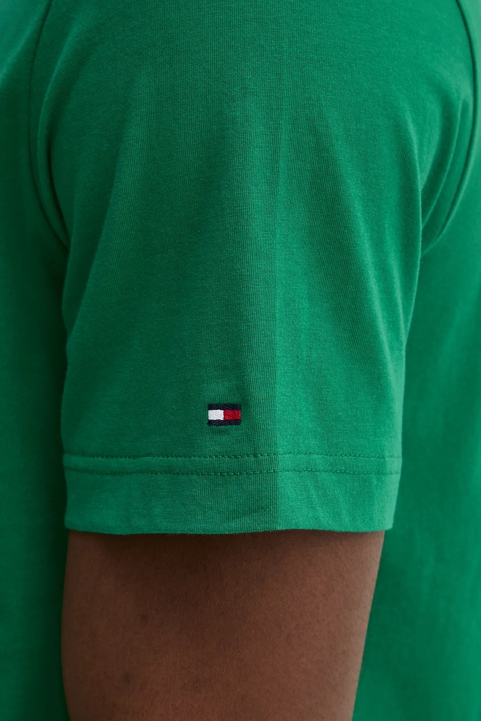 Памучна тениска Tommy Hilfiger MW0MW39149 зелен