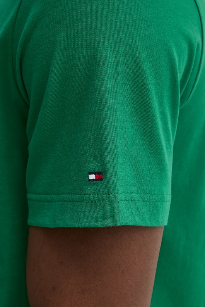 Памучна тениска Tommy Hilfiger MW0MW39149 зелен