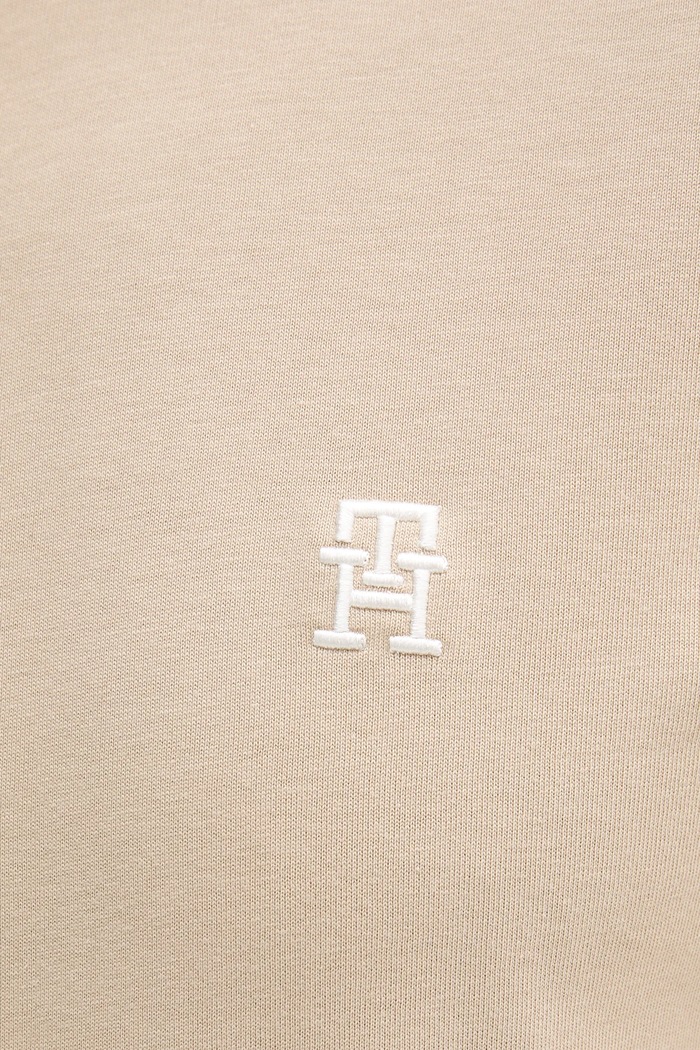 Pamučna majica Tommy Hilfiger bež MW0MW39256