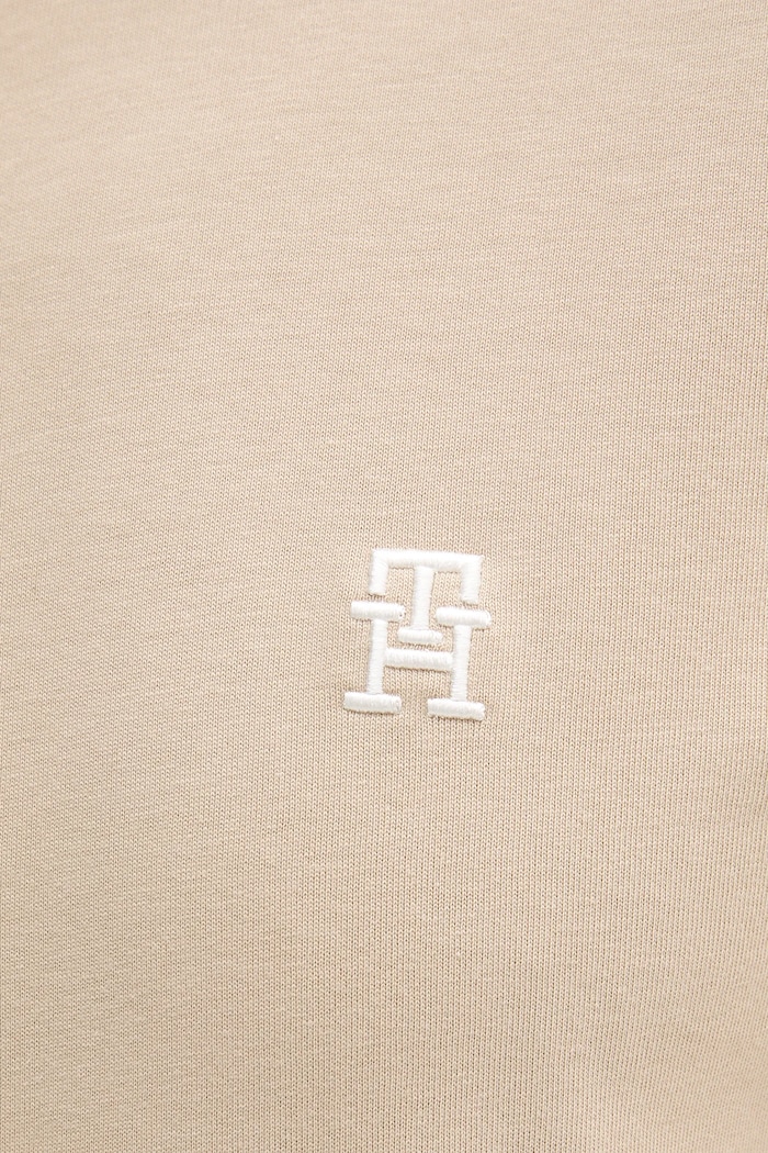 Pamučna majica Tommy Hilfiger bež MW0MW39256