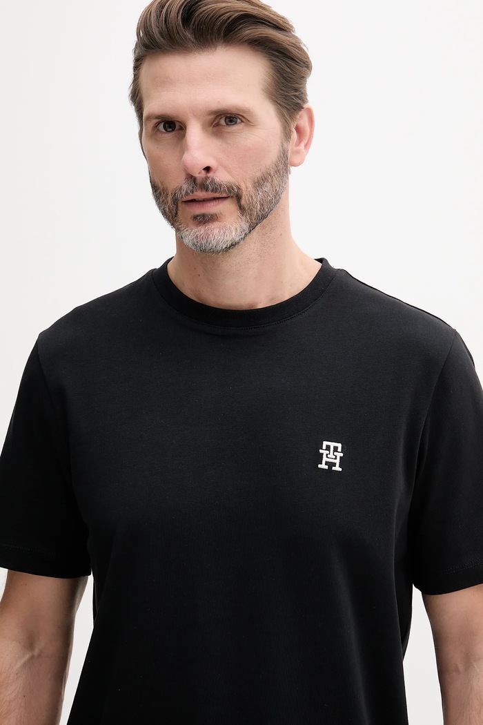 Odzież Tommy Hilfiger T-shirt bawełniany MW0MW39256 czarny