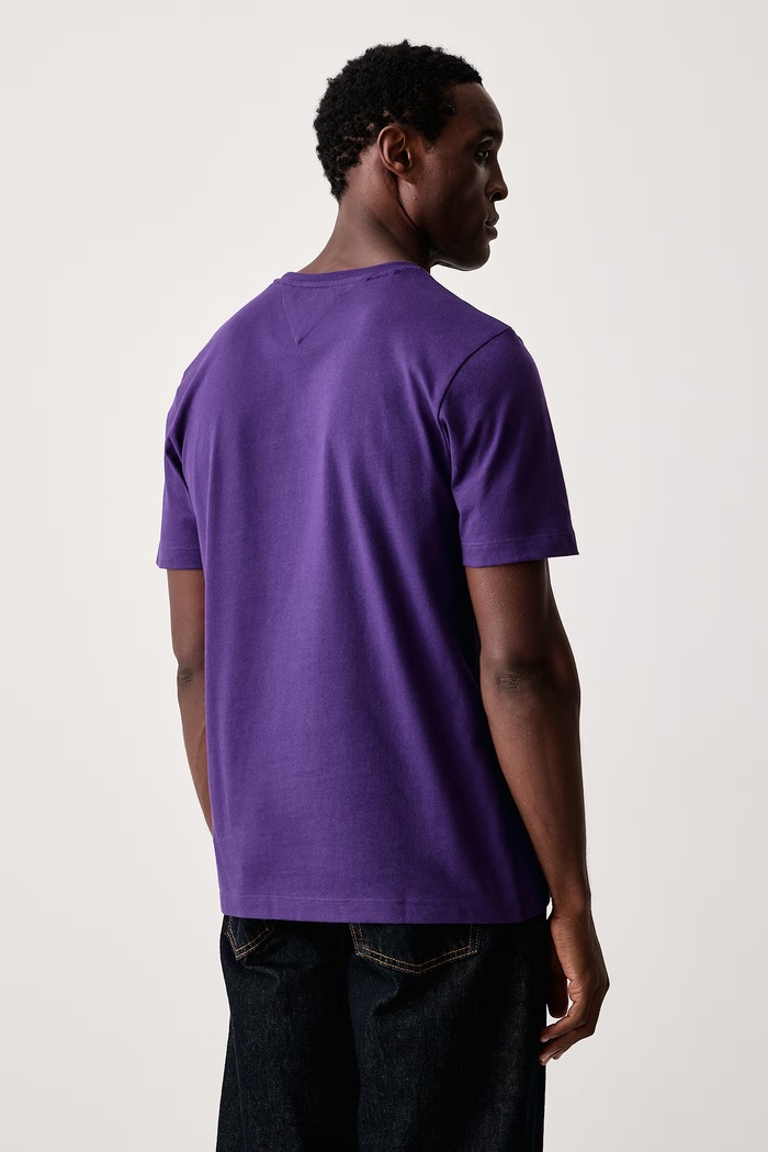 Odzież Tommy Hilfiger T-shirt męski bawełniany MW0MW39995 fioletowy