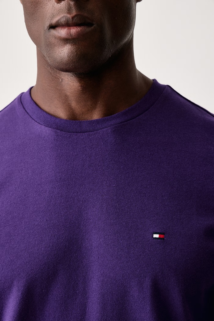 T-shirt męski bawełniany Tommy Hilfiger MW0MW39995 fioletowy