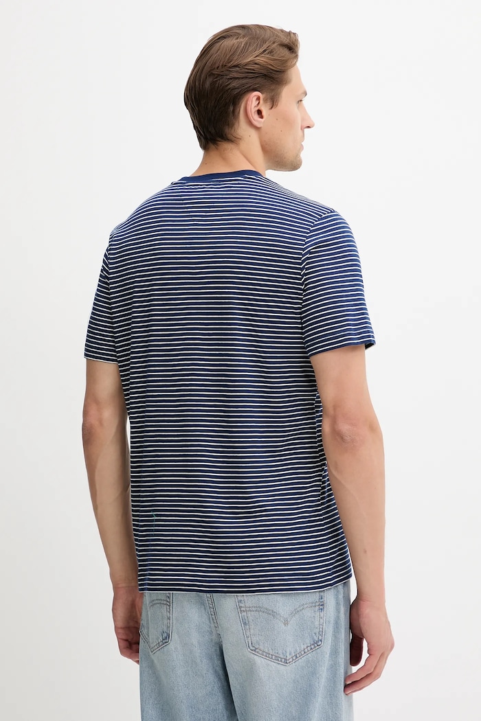 Tommy Hilfiger tričko pánske bavlnené MW0MW39995 tmavomodrá SS26