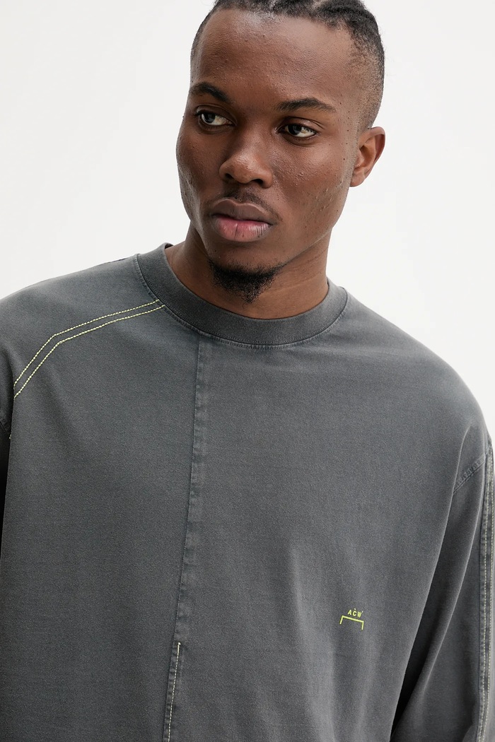 A-COLD-WALL* longsleeve bawełniany szary ACWMTS207