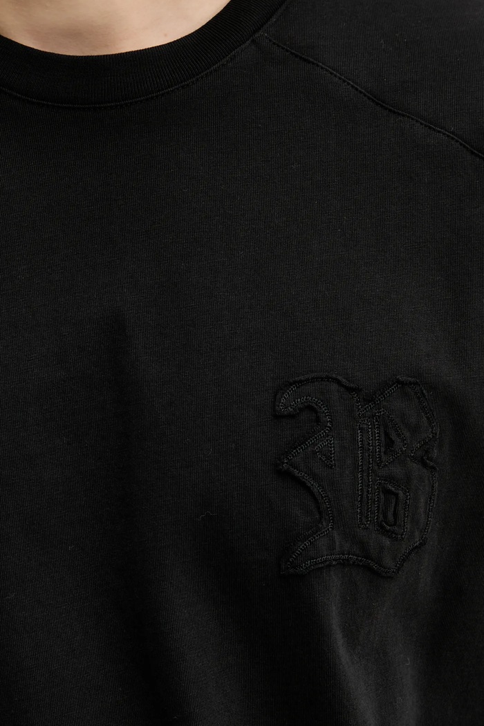 BLUEMARBLE tricou din bumbac negru TS55.JE39AA25