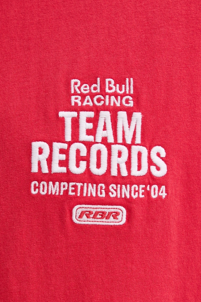 Red Bull Racing x Pepe Jeans t-shirt bawełniany TEAM RECORDS TEE RM500010 czerwony