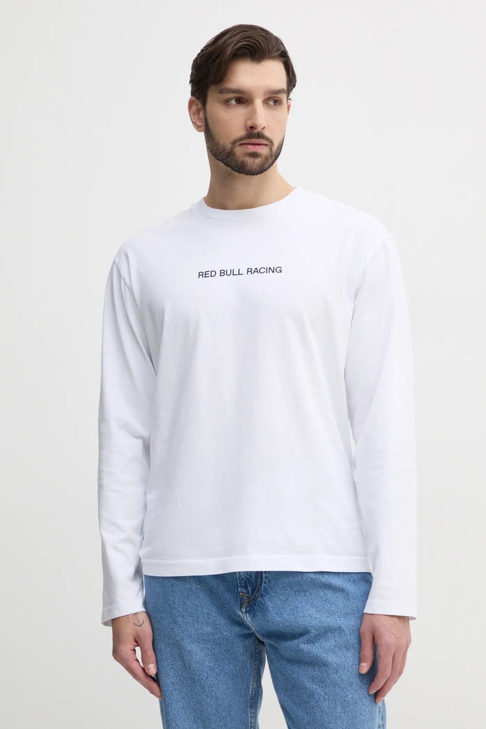 Дрехи Блуза с дълги ръкави Red Bull Racing x Pepe Jeans SPEED LOGO LS TEE RM500013 бял
