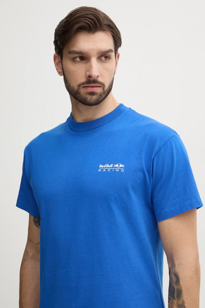 Bavlněné tričko Red Bull Racing x Pepe Jeans REDBULL TEAM TEE fialová RM500014