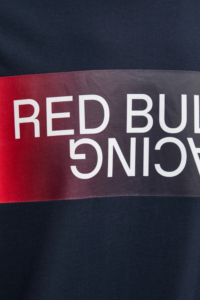 Red Bull Racing x Pepe Jeans t-shirt bawełniany OMBRE LOGO TEE RM500019 granatowy