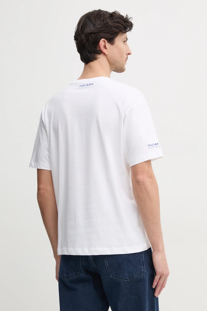Odjeća Pamučna majica Red Bull Racing x Pepe Jeans RACING HISTORY TEE RM500020 bijela