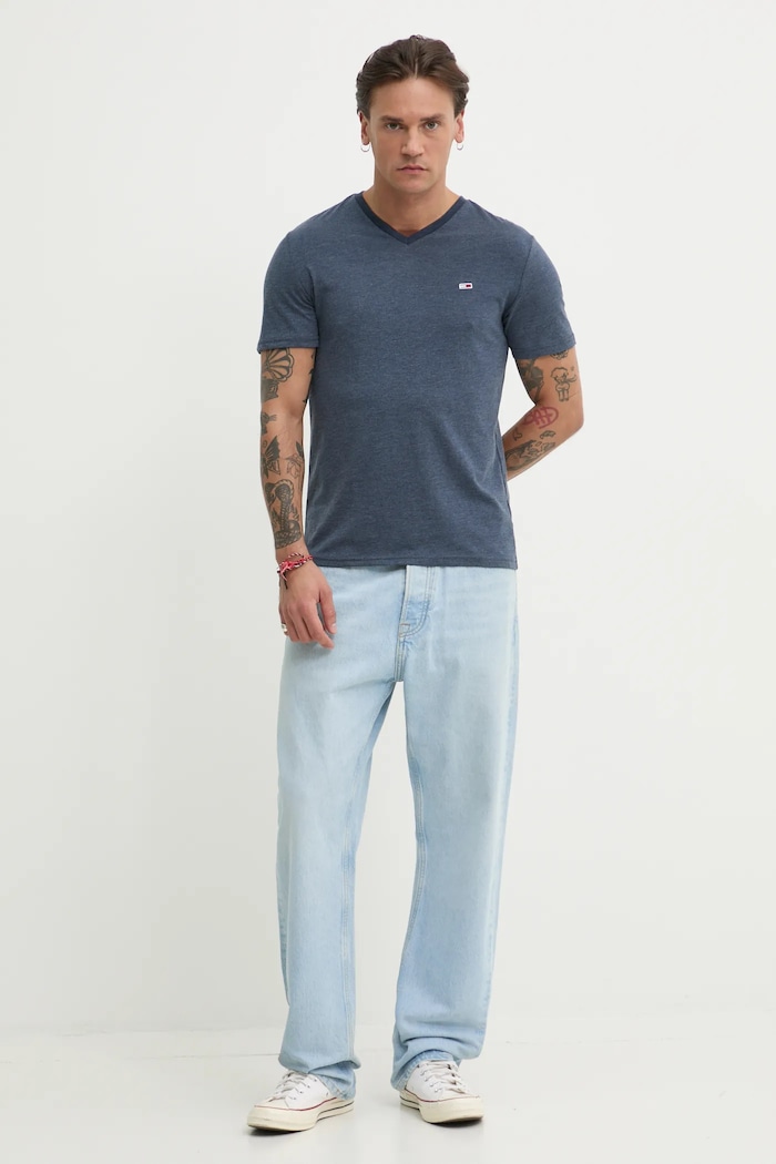 Tommy Jeans Tricou DM0DM20364 albastru SS25