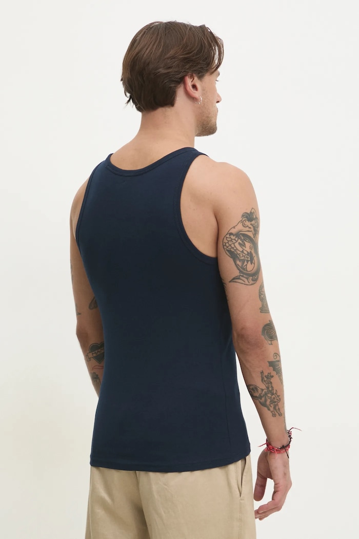 Tommy Jeans top pánsky bavlnený 2-pak tmavomodrá DM0DM20769