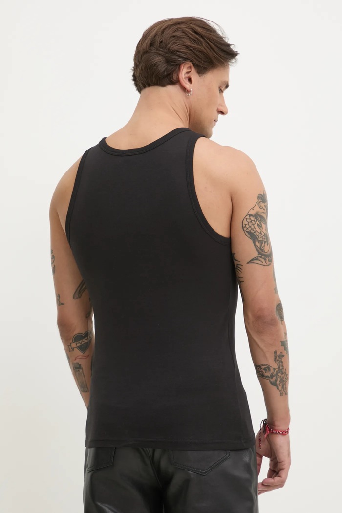 Tommy Jeans topy pánske bavlnené 2-pack čierna DM0DM20769