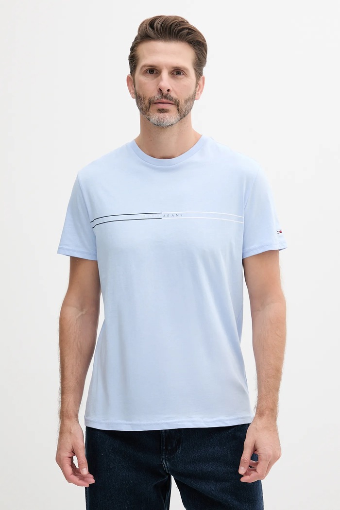Tommy Jeans t-shirt nadruk niebieski DM0DM20779