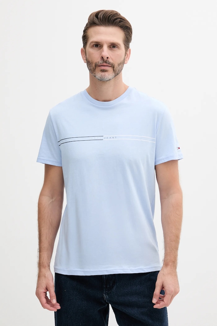 Tommy Jeans t-shirt nadruk niebieski DM0DM20779