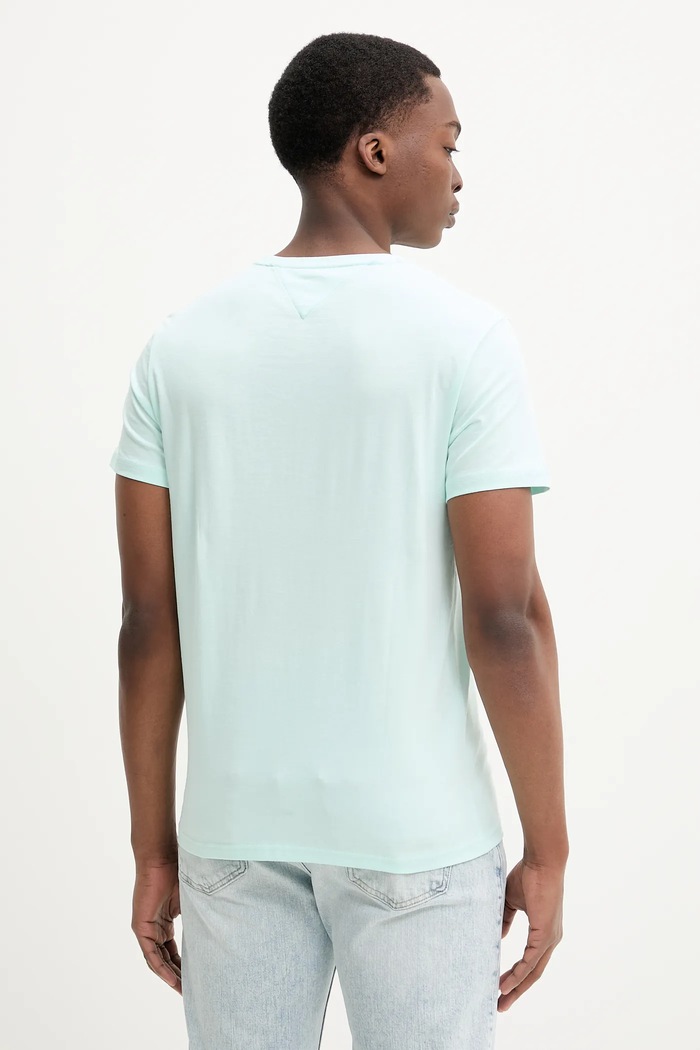 Îmbrăcăminte Tommy Jeans tricou din bumbac DM0DM21863 turcoaz