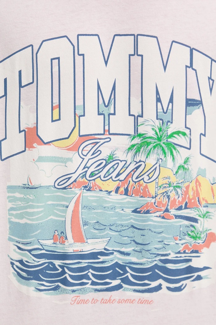 Bavlnené tričko Tommy Jeans DM0DM21867 ružová