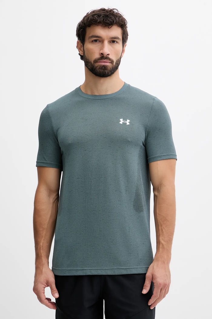 Under Armour tréningové tričko pánske Vanish Seamless jednofarebný tyrkysová 1382801