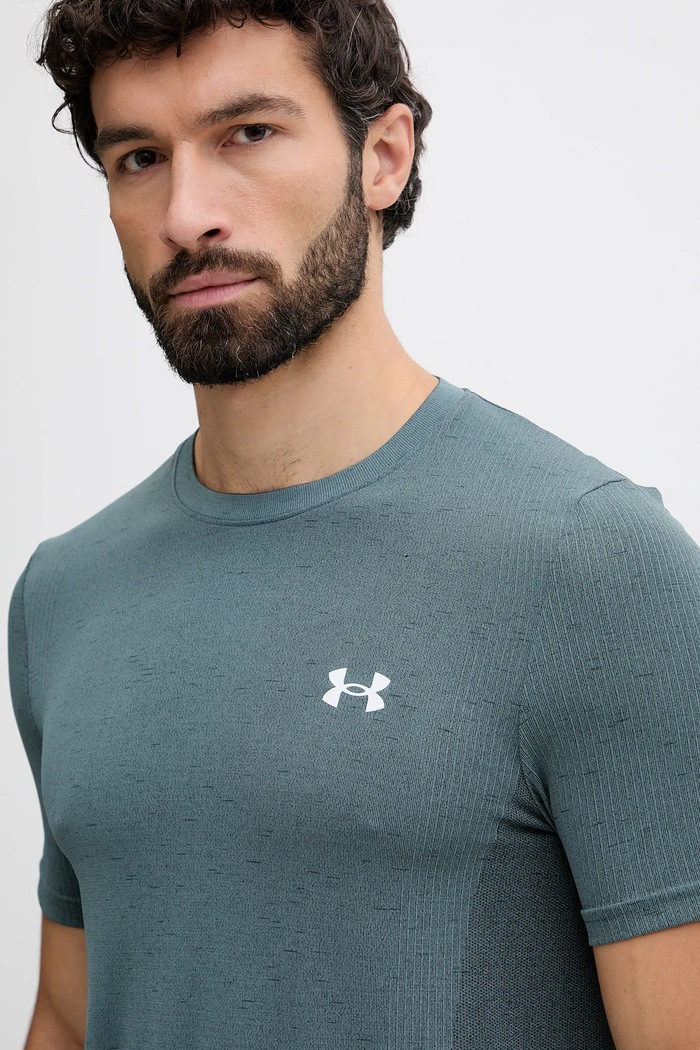 Under Armour tréningové tričko pánske Vanish Seamless tyrkysová 1382801
