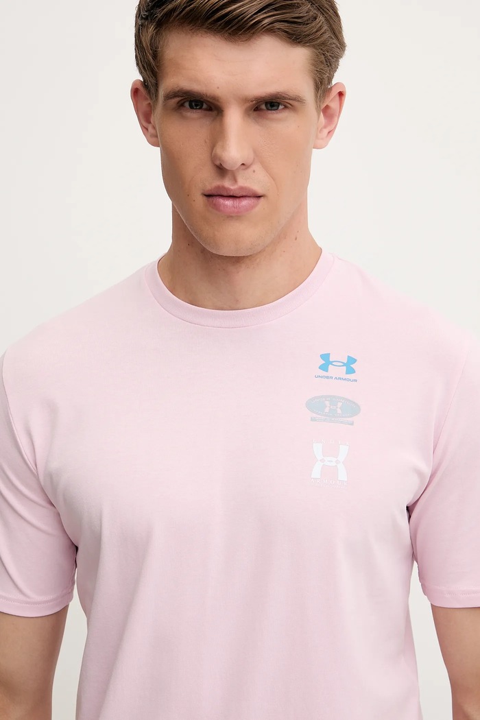 Under Armour t-shirt treningowy różowy 1390165