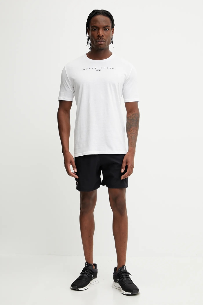 Under Armour t-shirt treningowy męski kolor biały wzorzysty 6000211 ...