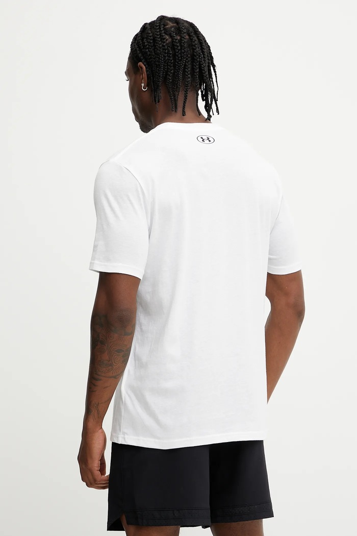 Under Armour t-shirt treningowy męski kolor biały wzorzysty 6000211 ...