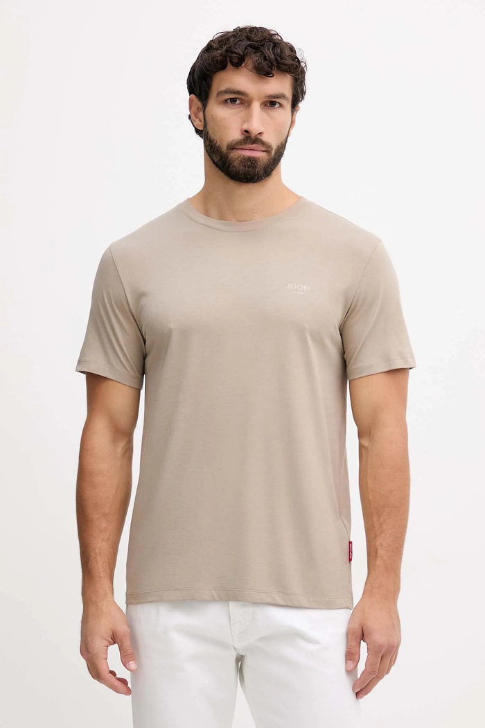 Joop! T-shirt ανδρικό βαμβακερό μπεζ 30045926