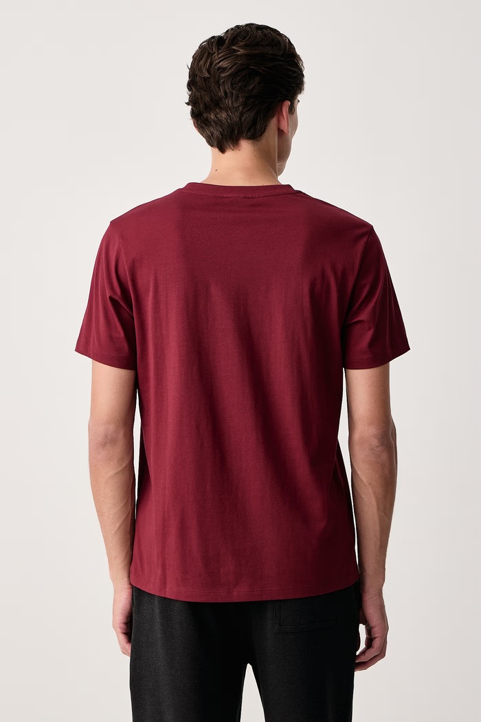 Odzież Joop! T-shirt męski bawełniany 30045926 bordowy