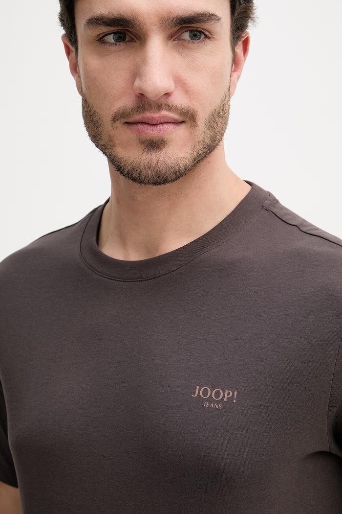 Βαμβακερό μπλουζάκι Joop! καφέ 30045926
