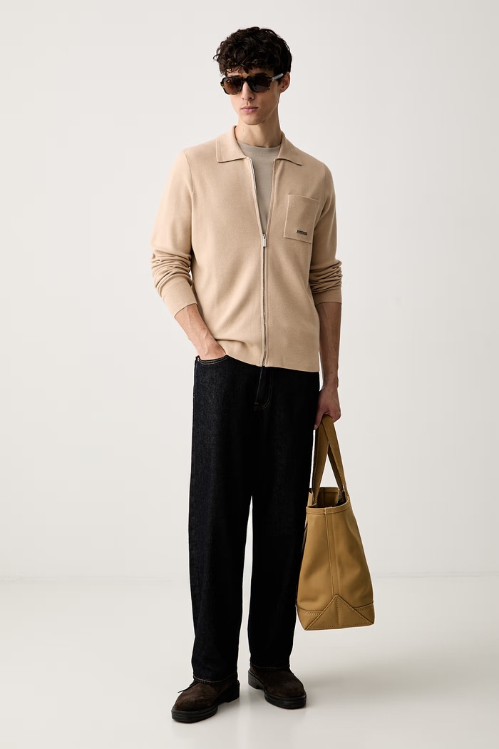 Joop! t-shirt da uomo in cotone 30045539 beige SS26