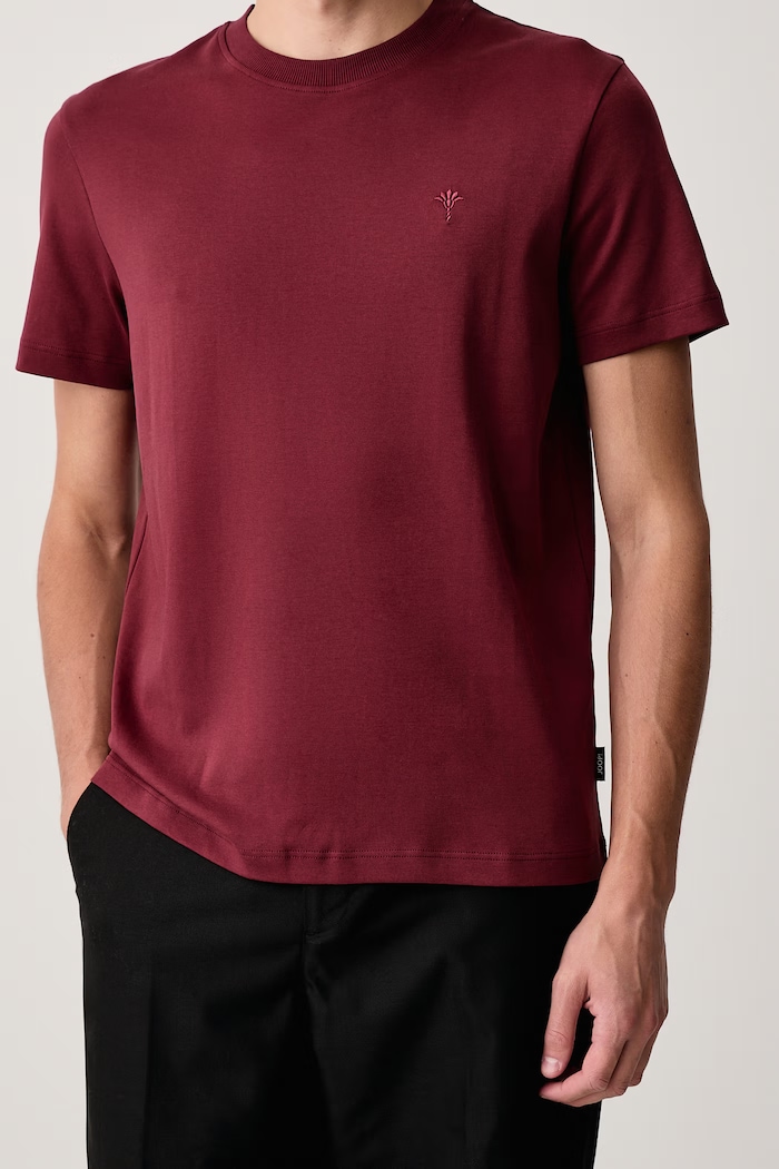 T-shirt męski bawełniany Joop! 30045539 bordowy