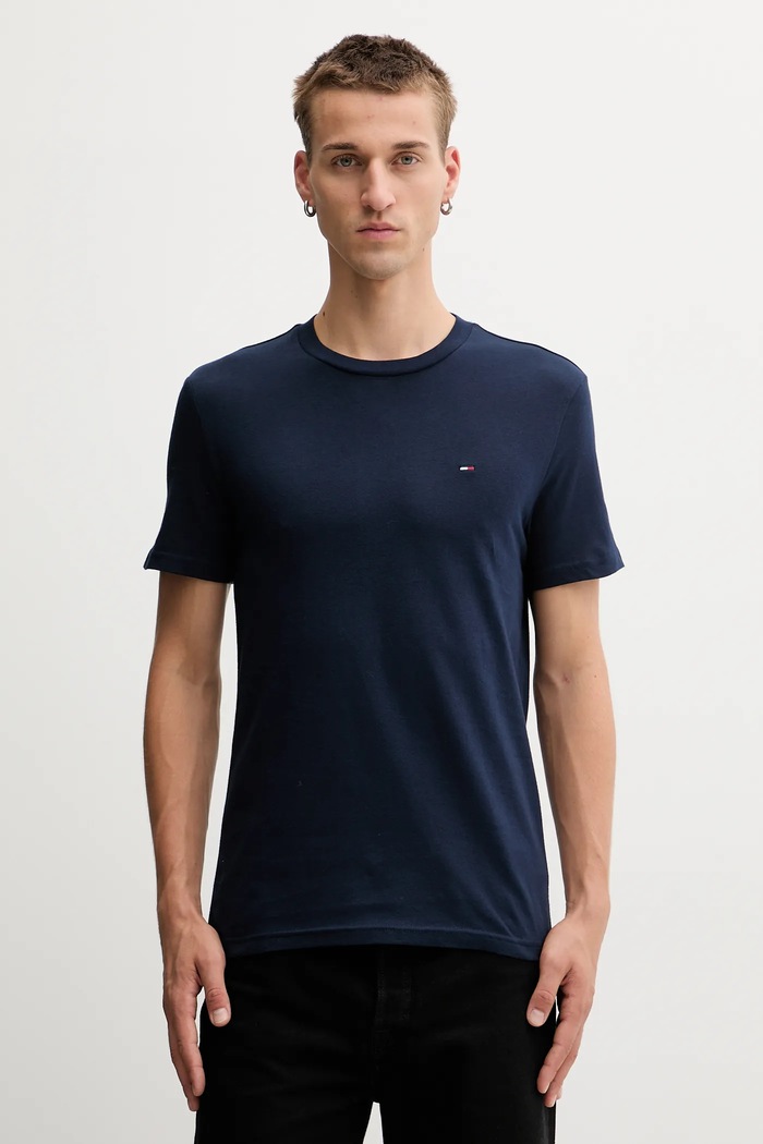 Tommy Jeans basic tričko pánske bavlnené 2-balenie DM0DM20687 tmavomodrá SS26