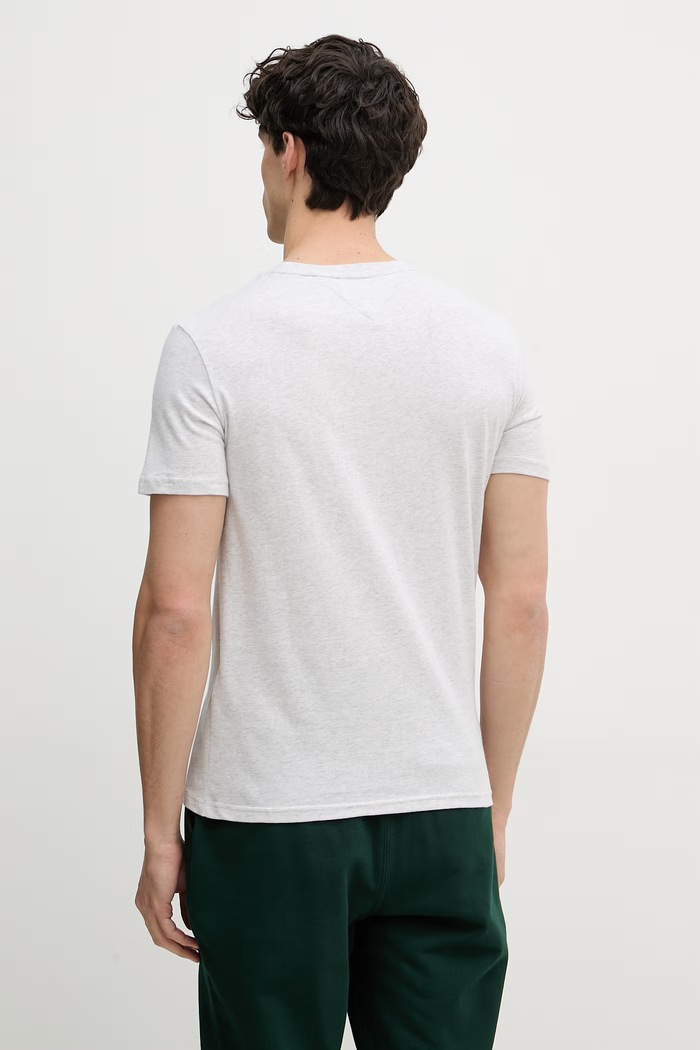 Oblečenie Tommy Jeans basic tričko pánske bavlnené 2-balenie DM0DM20687 zelená