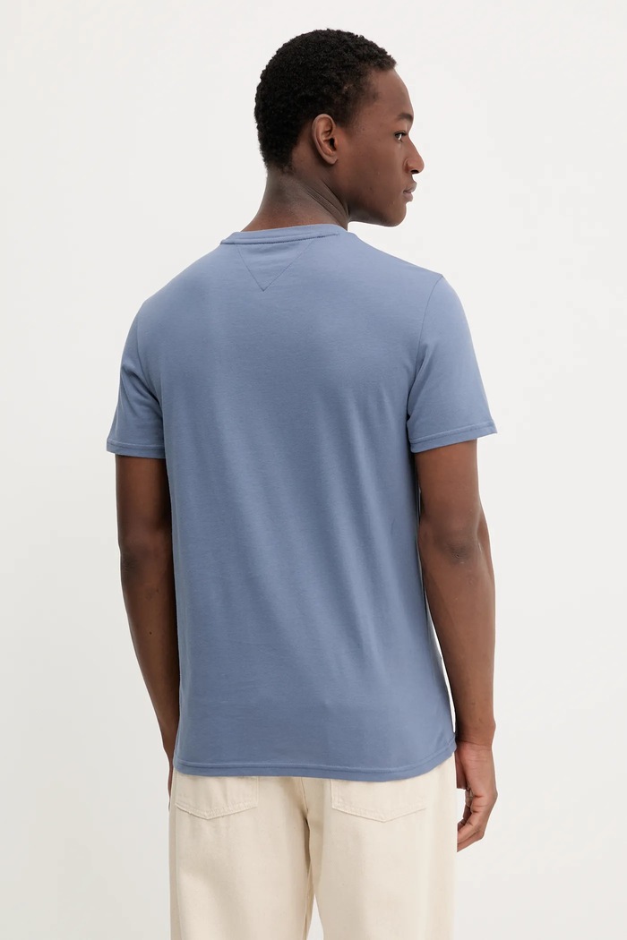 Tommy Jeans basic tričko pánske bavlnené 2-balenie modrá DM0DM20687