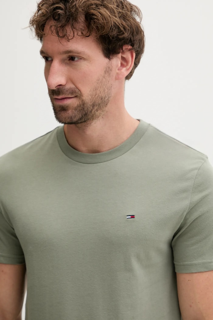 Îmbrăcăminte Tommy Jeans tricou basic bărbătesc bumbac pachet de 2 DM0DM20687 verde