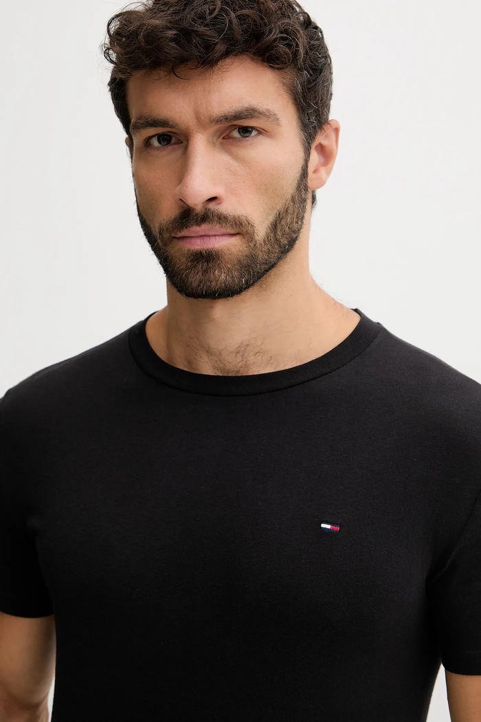 Дрехи Tommy Jeans тениска basic мъжка памучна 2 броя DM0DM20687 черен